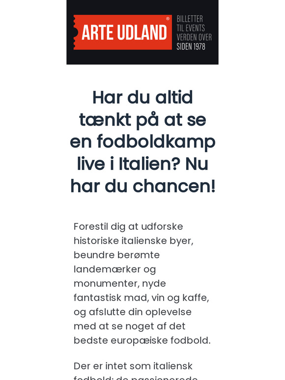 ⚽️ Hurra!! Serie A kampe nu til salg!! 🎟️