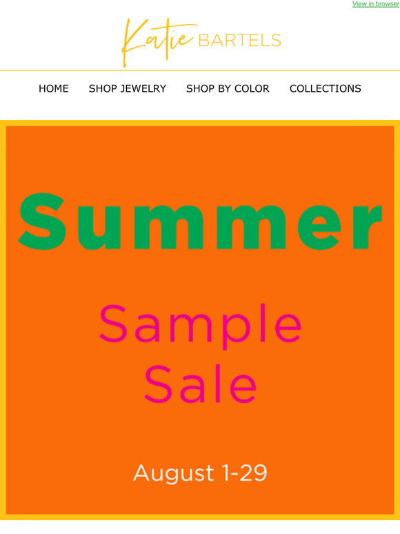Shop Summer Sample Sale 🌈