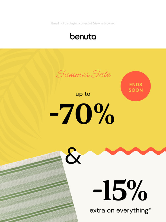 ⏰ Last Chance: Up to -70% AND -15% extra 🛍️