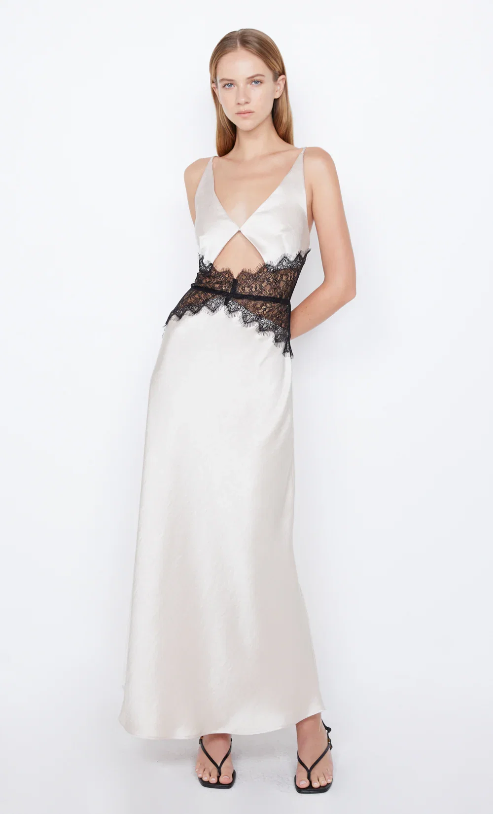 Image of CAMILLE MAXI DRESS - SAND/BLACK