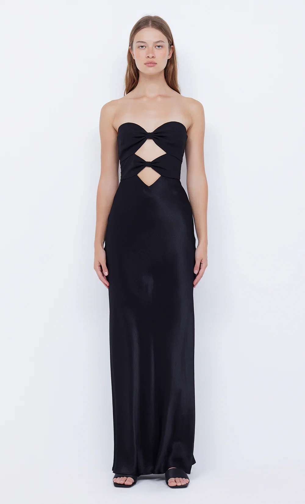 Image of HALLE STRAPLESS DRESS - BLACK