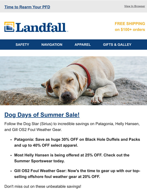 Dog Days of Summer Sale @ Landfall