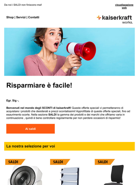 Risparmio assicurato!