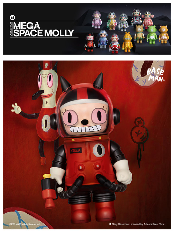 POP MART フィギュア SPACE MOLLY / SKULLPANDA Pop Mart Mega Space MOLLY 400% Christmas 2024 Free Skullpanda