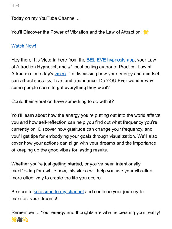 👀✨ WATCH Vibration and the LOA!