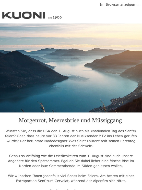 Morgenrot, Meeresbrise und Müssiggang