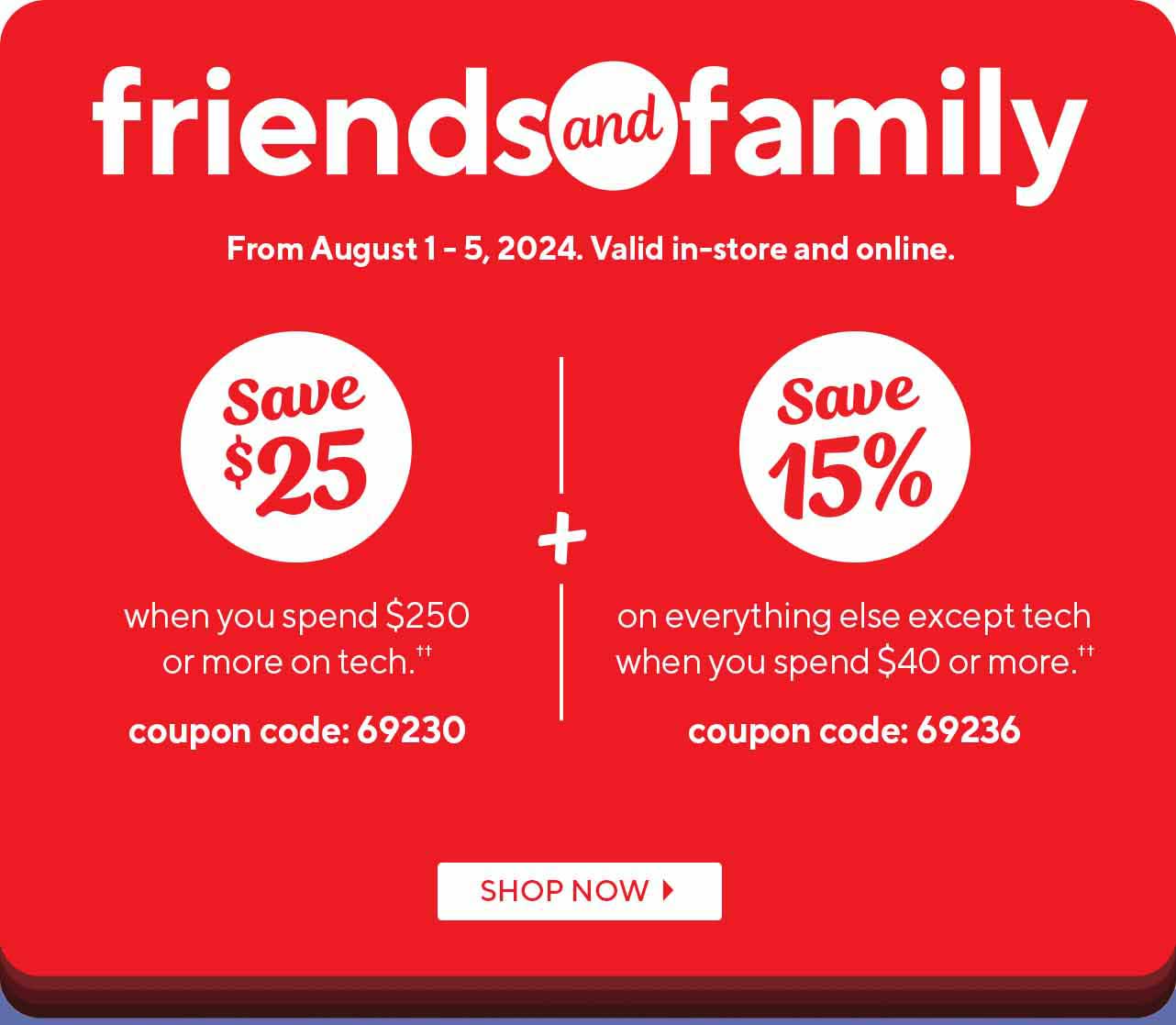 Staples: 📢 Now on: Friends & family event. | Milled