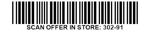 IN-STORE COUPON CODE: 302-91