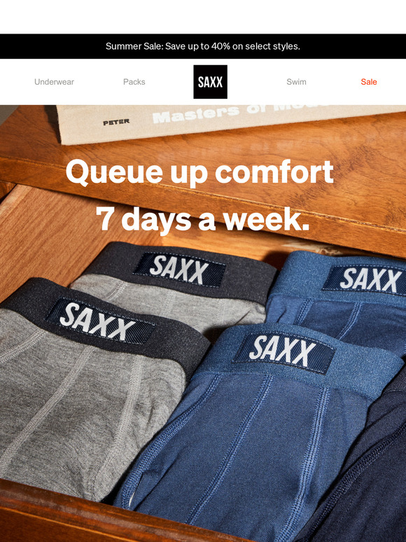 SAXX Underwear Email Newsletters Shop Sales, Discounts, and Coupon Codes