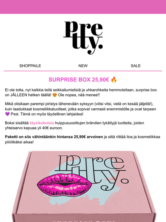 YLLÄTYSBOKSI 25,90€ 😍🌸