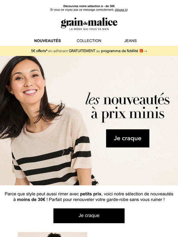 Par ici, nos nouveautés à prix mini !