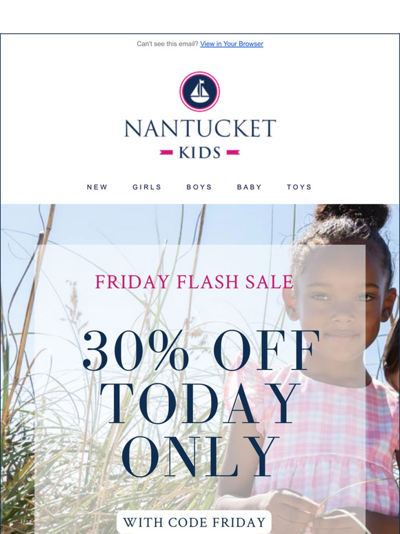 30% OFF YOUR ENTIRE ORDER-TODAY ONLY