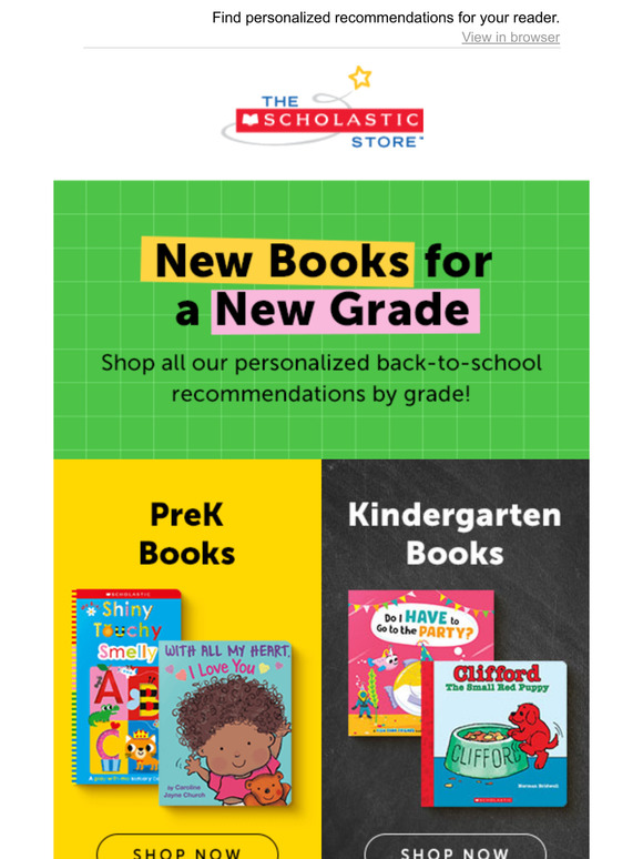 The Scholastic Store Online: Back-to-School Books for Every Grade | Milled