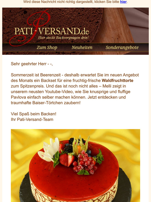 Fruchtig-frische Waldfruchttorte im neuen Angebot des Monats 🍇🍓