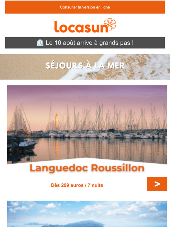 ➡️ 10 août : plus que quelques jours pour réserver vos vacances !