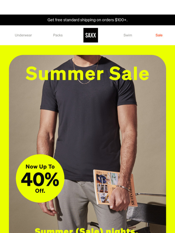 SAXX Underwear Email Newsletters Shop Sales, Discounts, and Coupon Codes