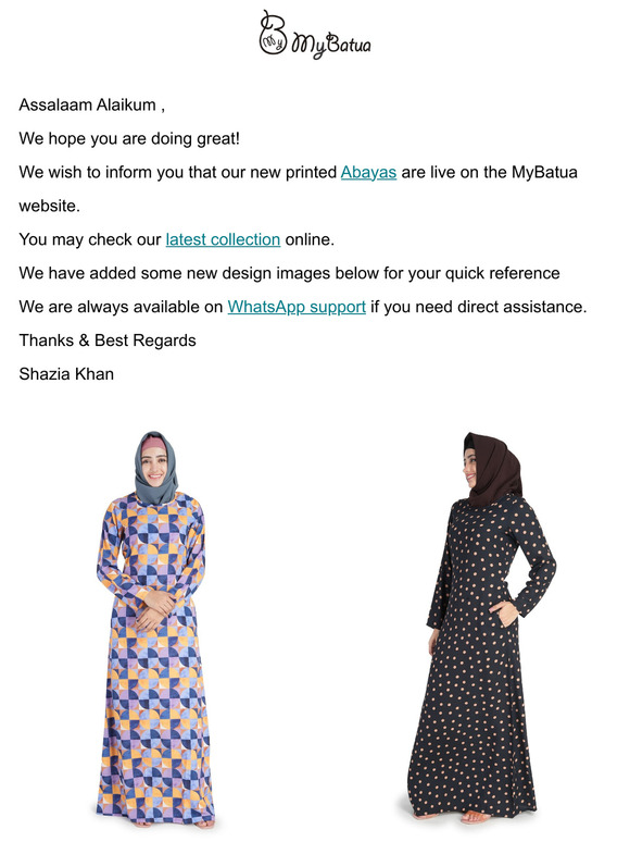 New Printed Abayas @ $19 (Limited Quantity)