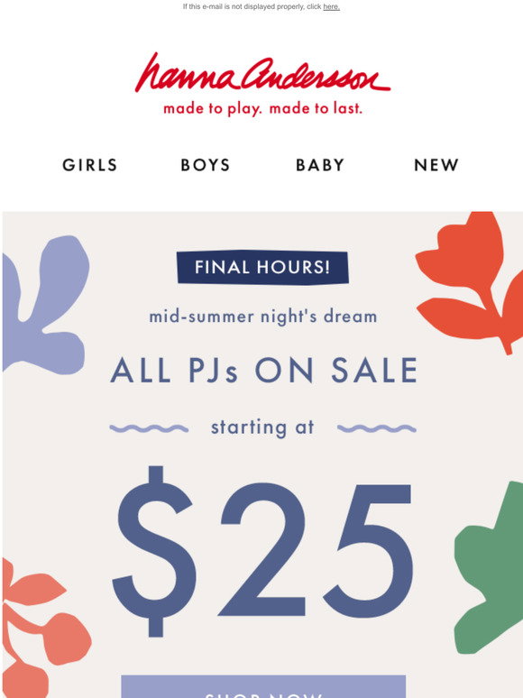 Hanna Andersson Email Newsletters: Shop Sales, Discounts, and Coupon Codes