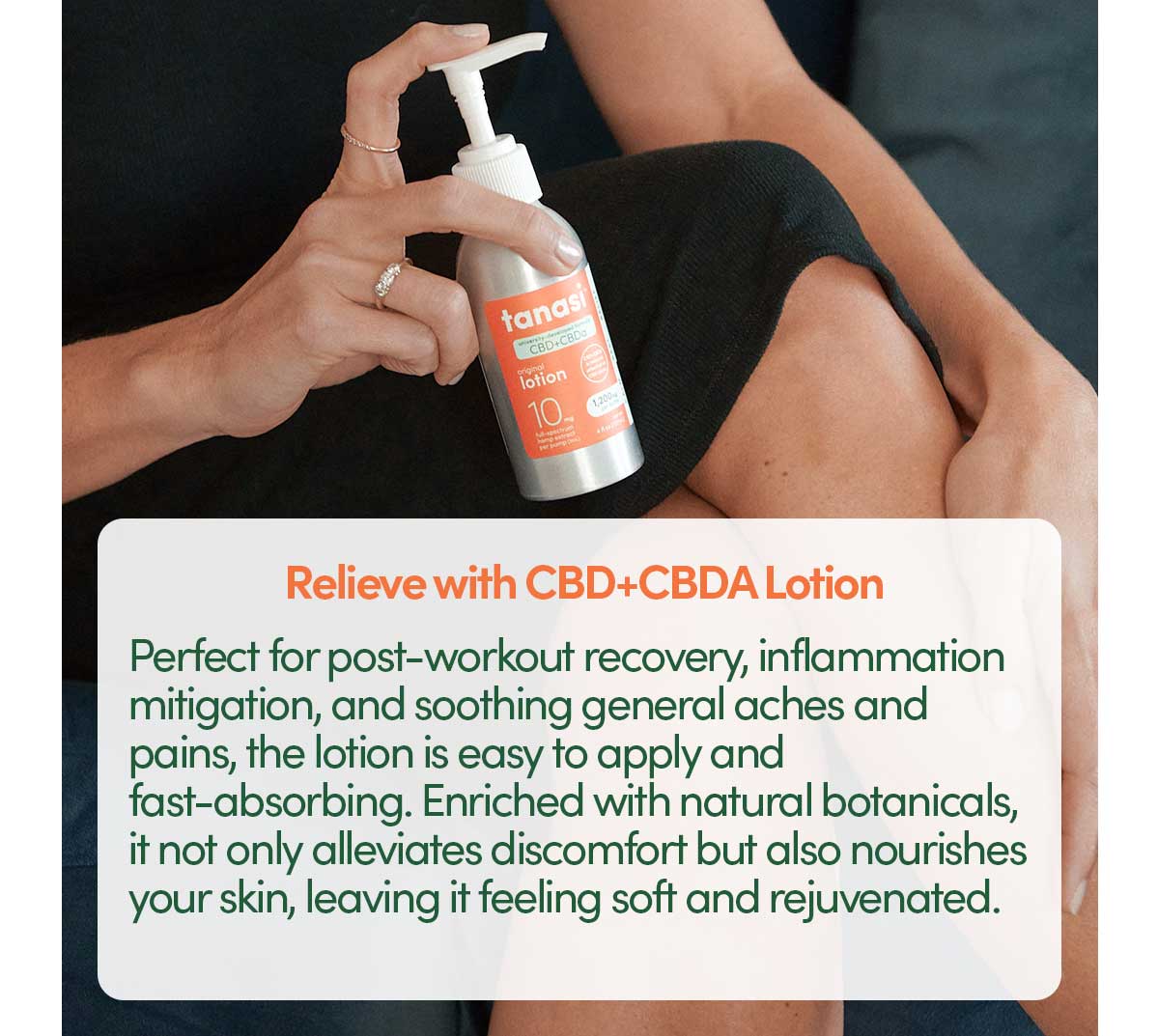 Relieve with CBD+CBDA Lotion