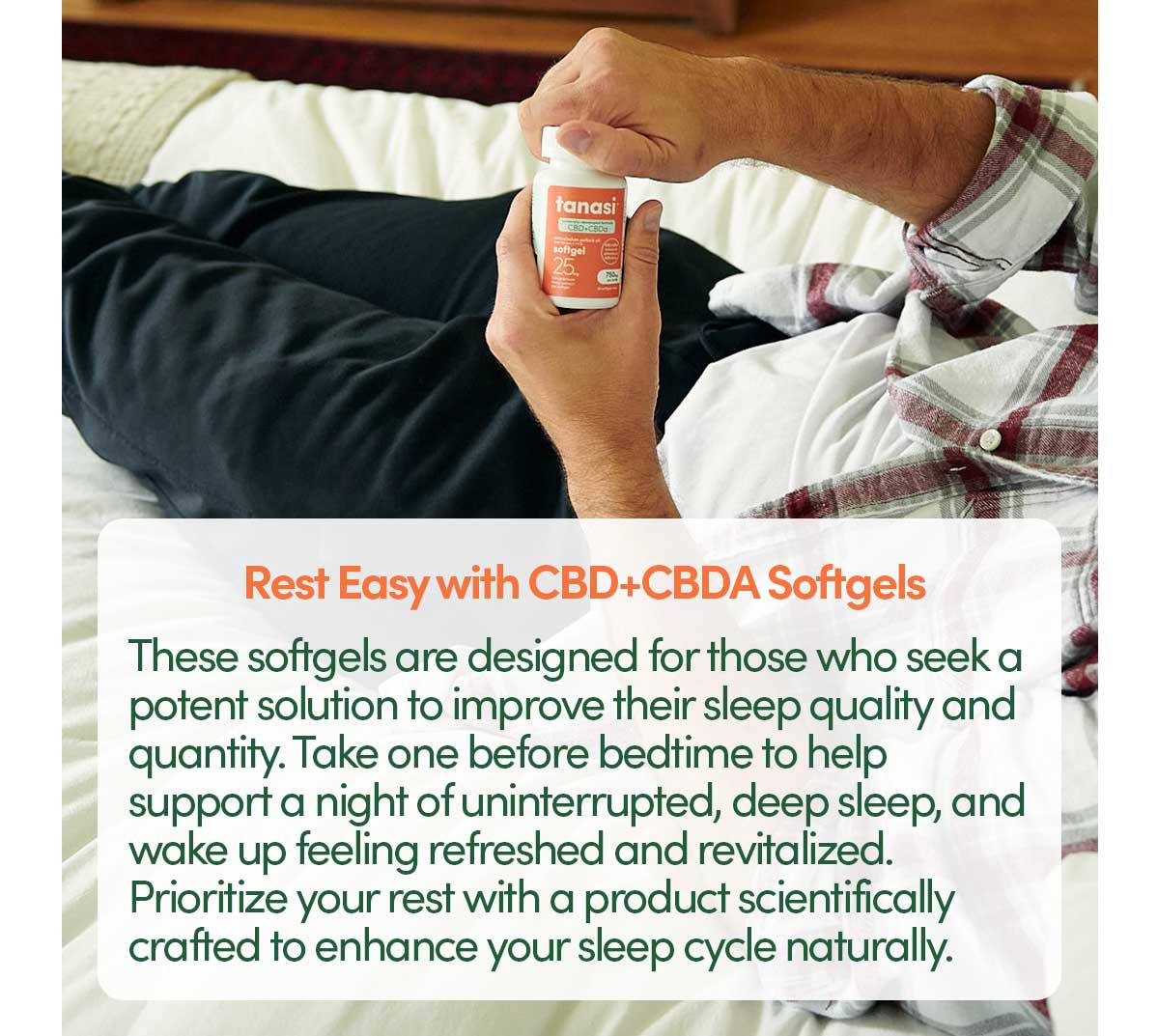 Rest Easy with CBD+CBDA Softgels