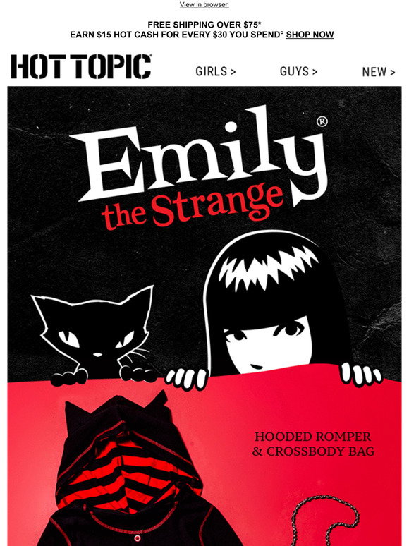 Hot Topic: A new Emily the Strange drop full of cattitude 🐈‍⬛ | Milled