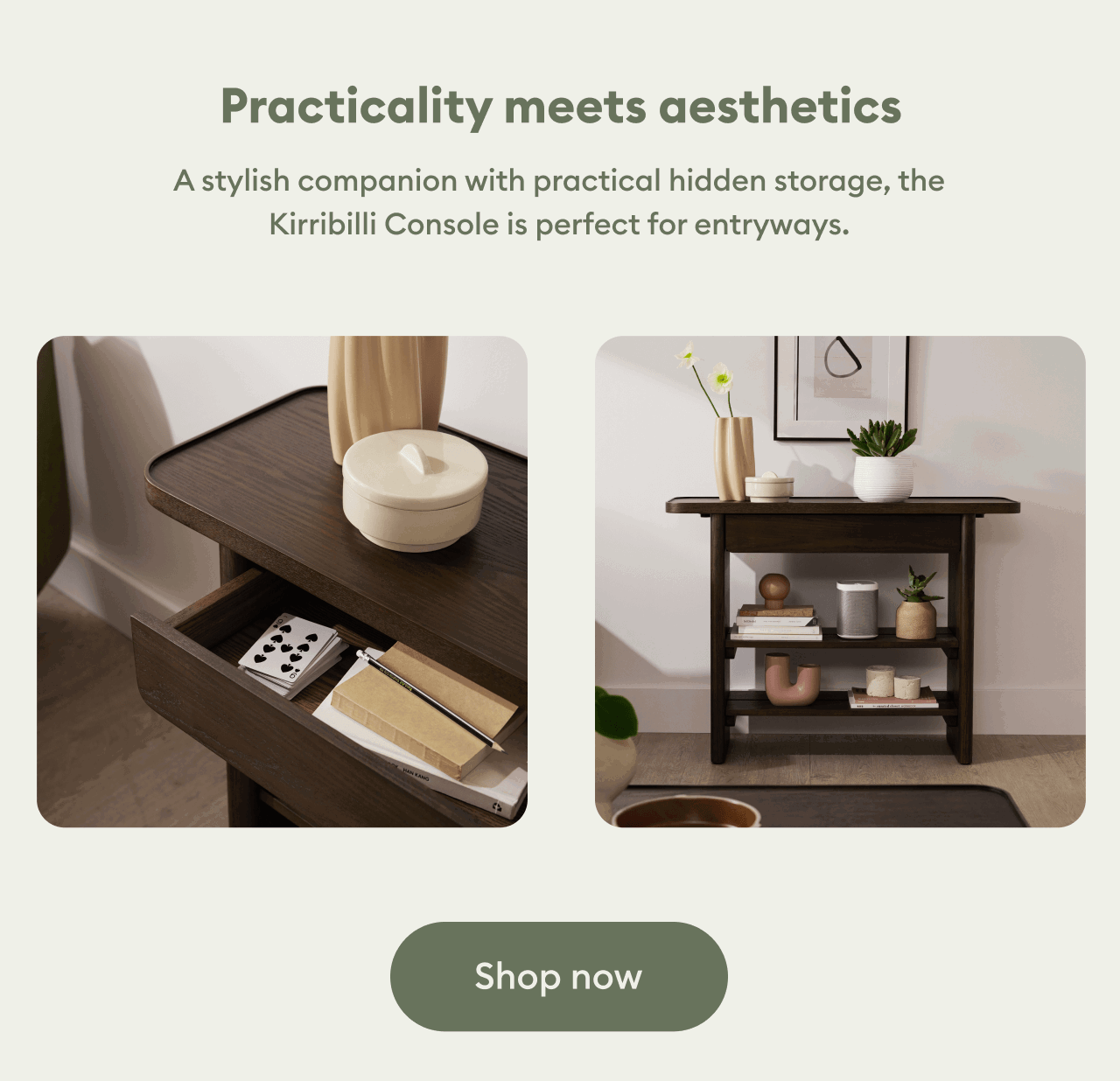 Kirribilli Console - Dark Ash 