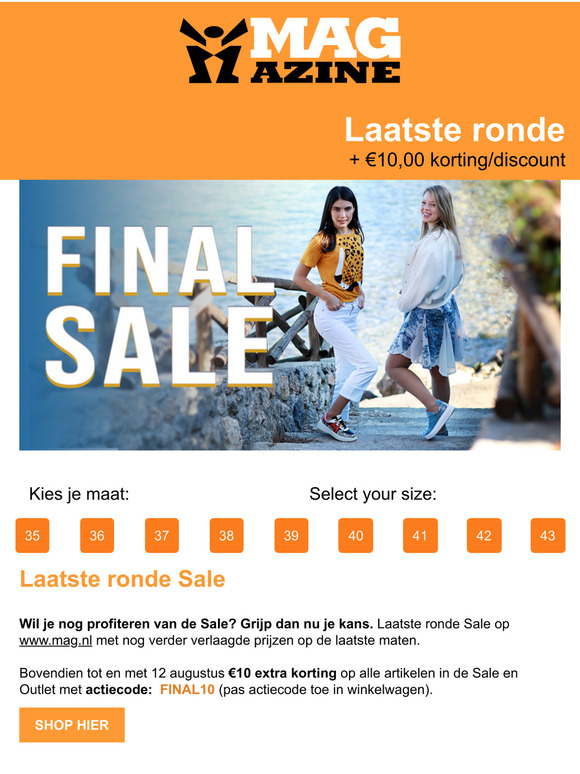 😍 Final Sale + €10 extra korting/discount😁