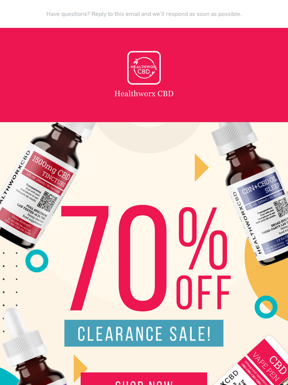 🛍️ CBD Clearance Blowout: Grab 70% OFF Today! 💨