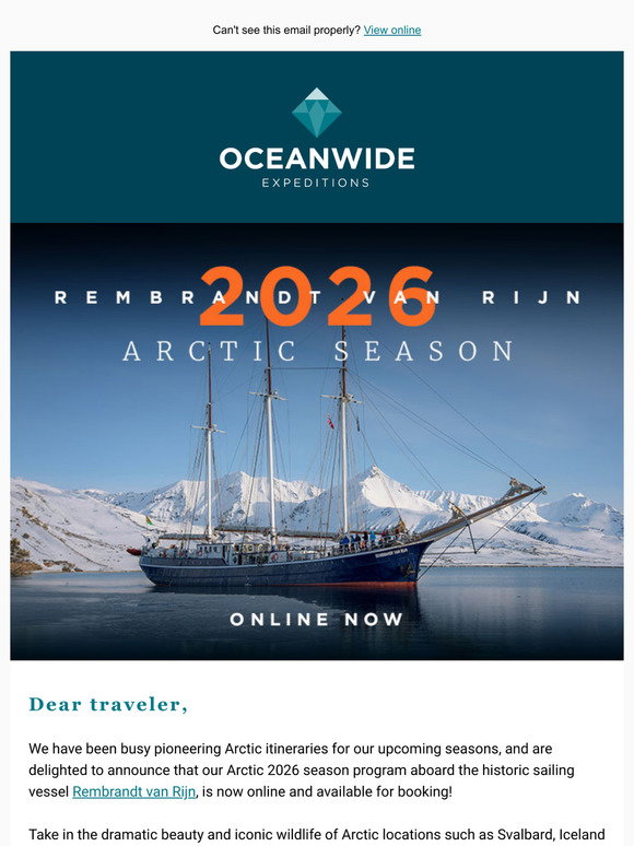 Oceanwide Expeditions: Our Arctic 2026 program is now open for bookings ...