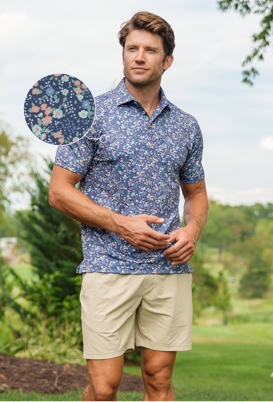 The Garden - Slate Blue | Performance Polo