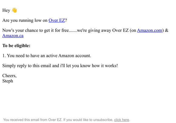 fwd: Your Free Over EZ