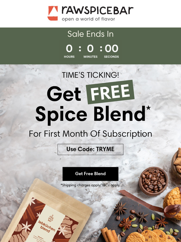 Final Hours to get a FREE spice blend