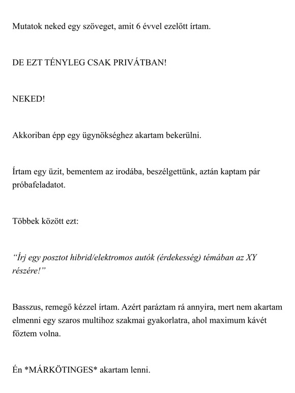 Ez a poszt törte ketté az ügynökségi “karrierem”