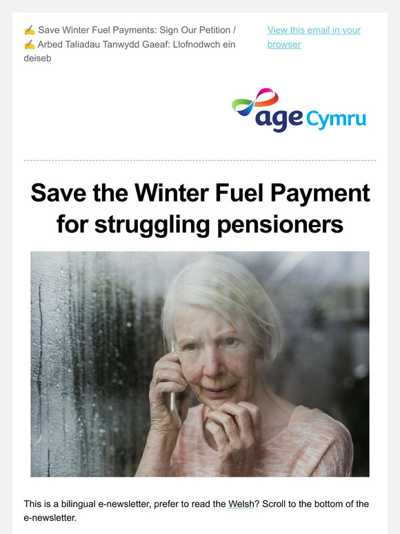 ✍️Save Winter Fuel Payments: Sign Our Petition / ✍️Arbed Taliadau Tanwydd Gaeaf: Llofnodwch ein deiseb