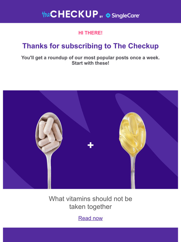 Thanks for subscribing to SingleCare!