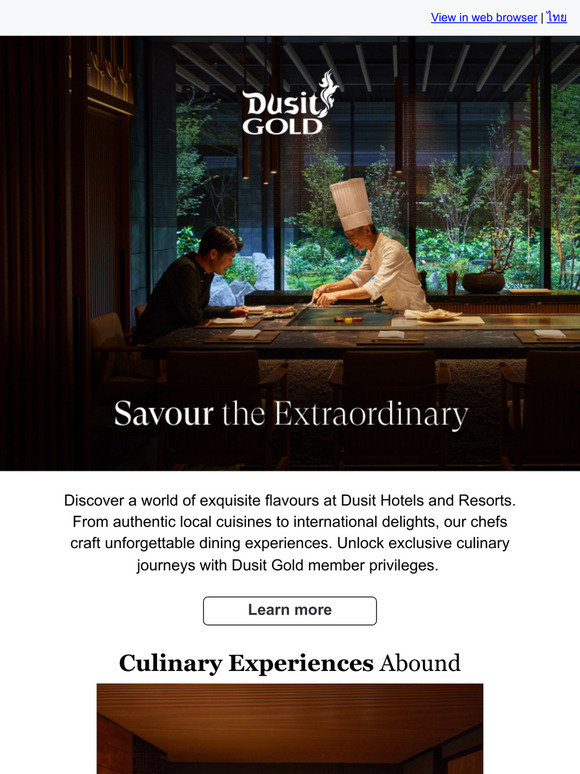 Discover extraordinary culinary journeys