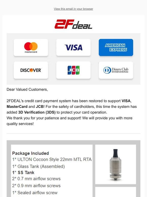 2Fdeal:5% Site-wide Code and Latest News!