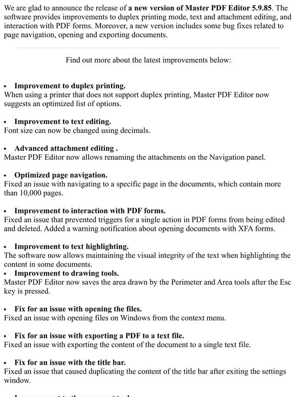 Code Industry: The newest release of Master PDF Editor, ver. 5.9.85 ...