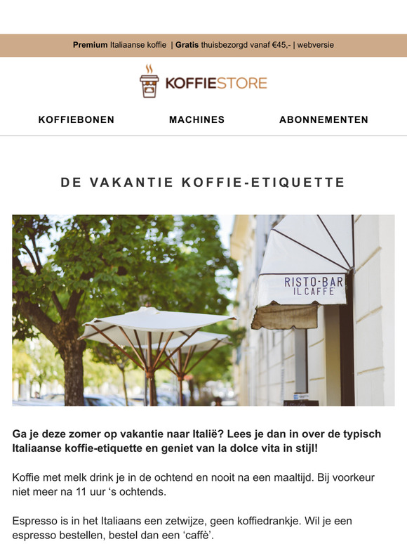 Vakantie koffie-etiquette 🇮🇹☕
