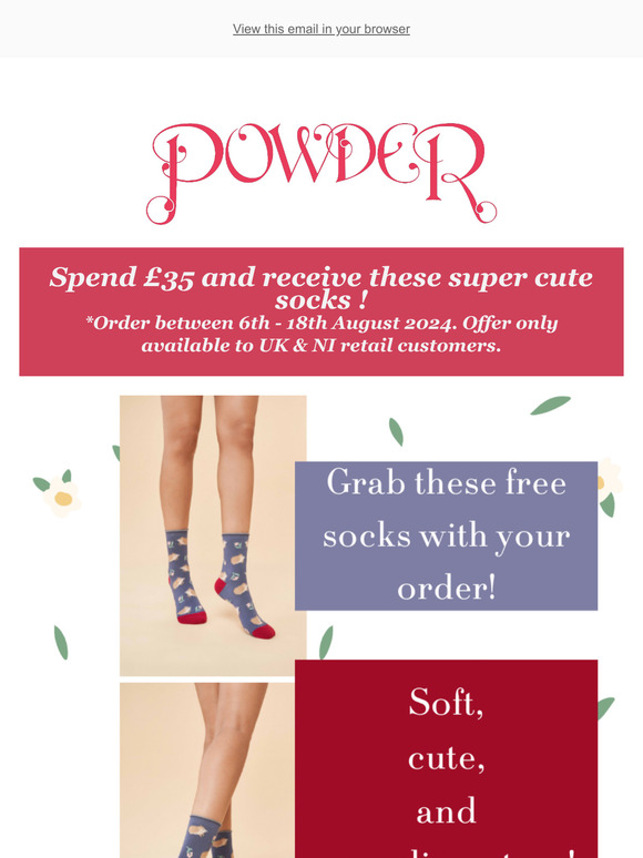 Free socks with your order!