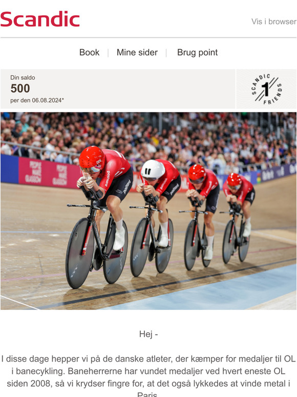 Vi hepper på de danske atleter 🚴