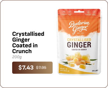 Crystallised Ginger Coated in Crunch