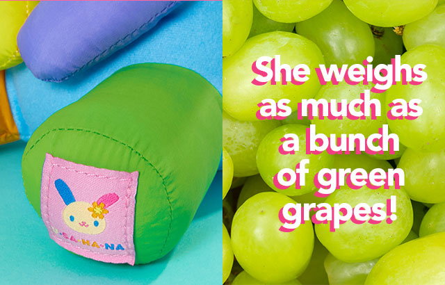 She weighs as much as a bunch of green grapes!