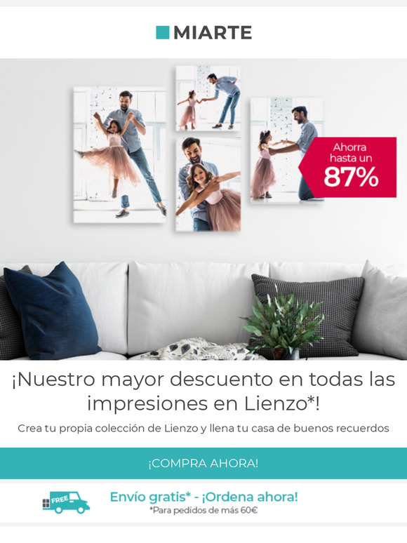 ¡Grandes descuentos en Lienzos!
