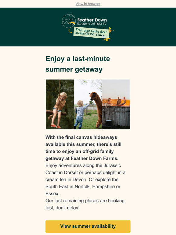 Last-minute family getaways