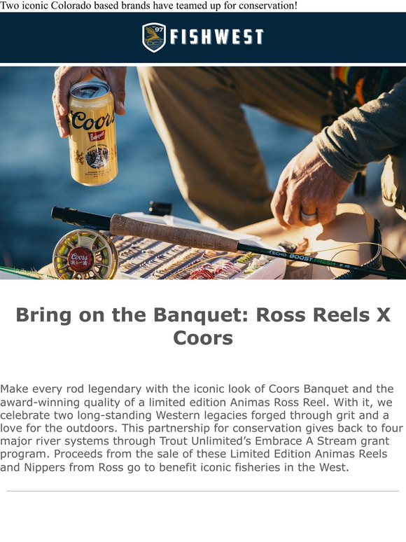 Extremely Limited Ross Animas x Coors Banquet Reels & Nippers