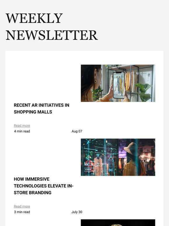 Recent AR initiatives in shopping malls