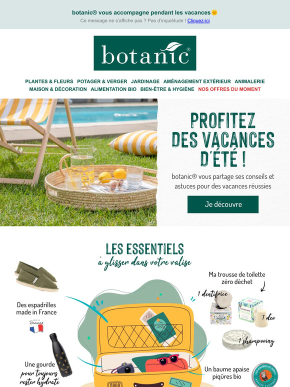 botanic® vous accompagne pendant les vacances🌞