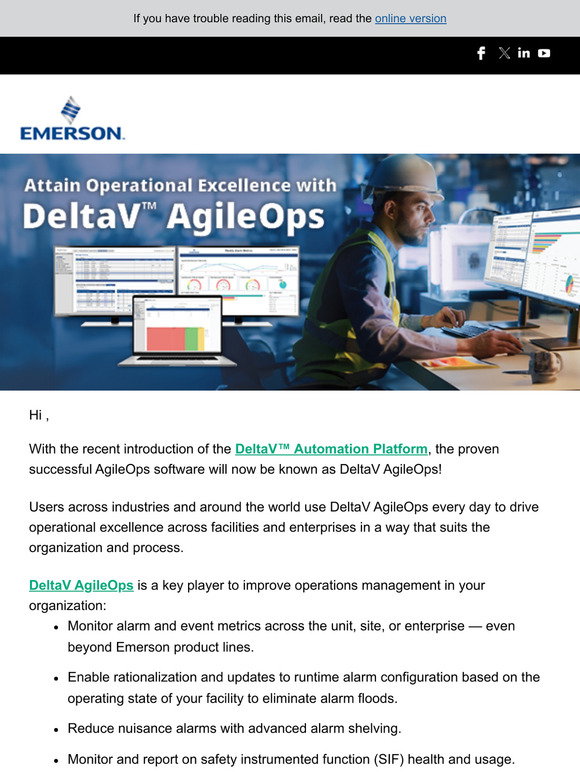 Emerson: DeltaV AgileOps: New Branding for Operational Excellence | Milled