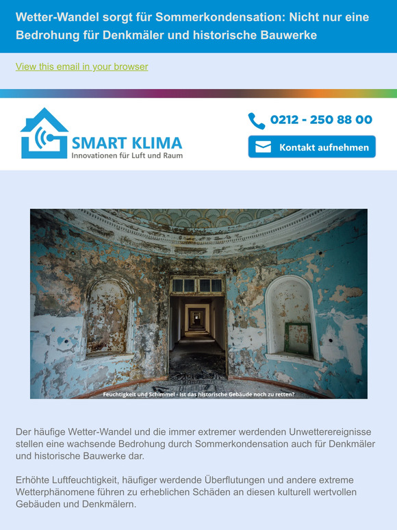 Schon mal was von Sommerkondensation und Ihren Gefahren gehört?
